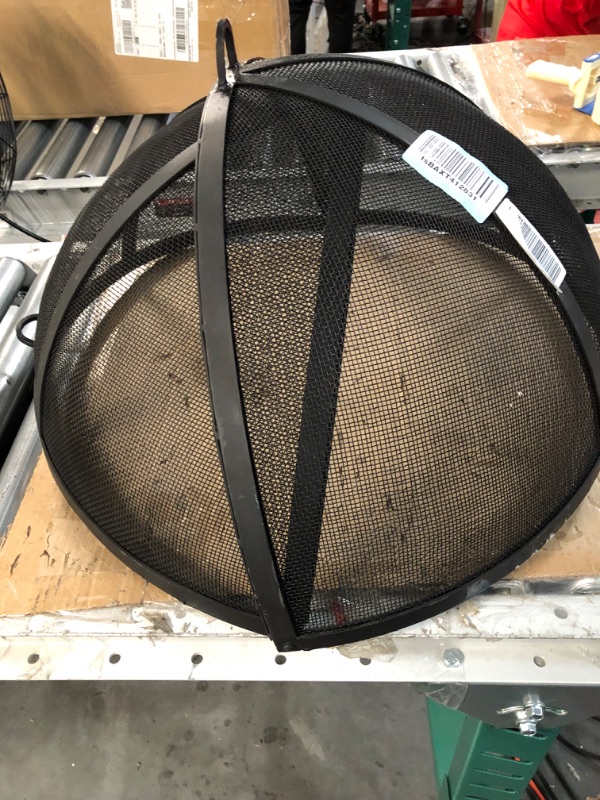 Photo 1 of [Brand New] Sunnydaze Easy-Opening Fire Pit Spark Screen Cover Accessory  with Poker - 30 Inch