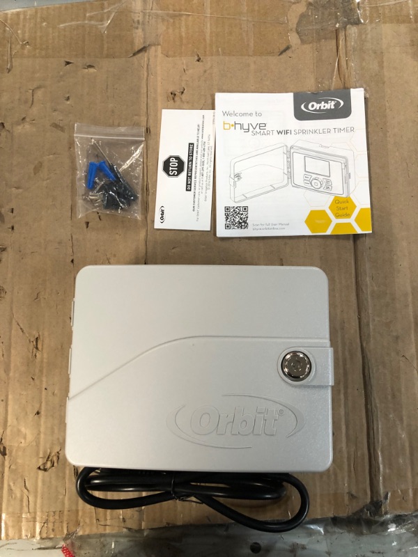 Photo 3 of [Brand New, see notes] Orbit B-hyve 8-Zone Smart Indoor Sprinkler Controller & 57095 Outdoor-Mounted Controller Timer Box Cover, Grey