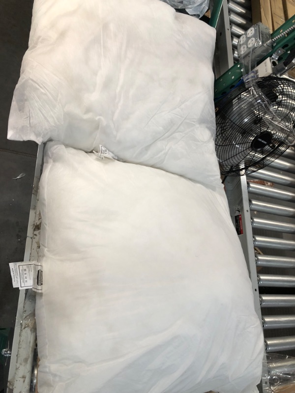 Photo 2 of [Lightly Used] Utopia Bedding Throw Pillows Insert (Pack of 2, White) - 28 x 28 Inches