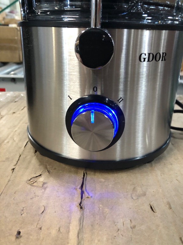 Photo 2 of [Brand New] GDOR 1200W Juicer with Titanium Enhanced Cut Disc, Larger 3” Feed Chute Juicer - Silver
