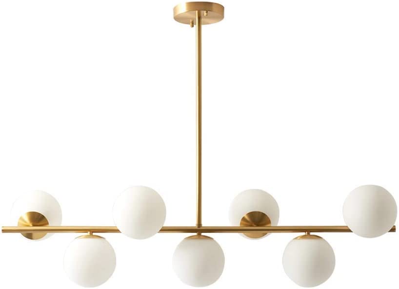 Photo 1 of [See Notes] KCO Lighting Modern Gold Chandelier with White Globe Sputnik Chandelier Pendant  (Gold)