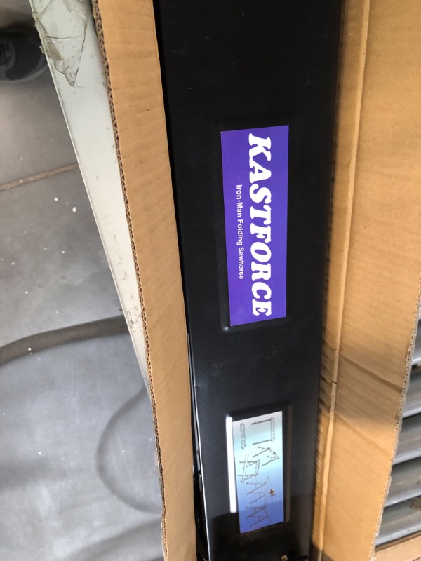 Photo 4 of KASTFORCE KF3003 Folding Sawhorse Jobsite Table/Single Pack, 1100lbs (500kg) Capacity 2 Positions Building Your Work Station   ***** MISSING SIDE CONNECTION**