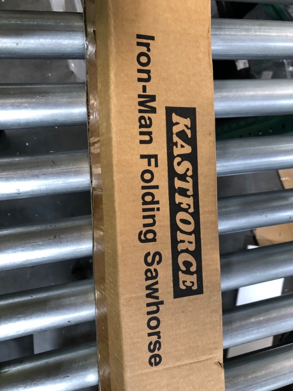 Photo 3 of KASTFORCE KF3003 Folding Sawhorse Jobsite Table/Single Pack, 1100lbs (500kg) Capacity 2 Positions Building Your Work Station   ***** MISSING SIDE CONNECTION**