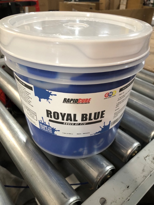 Photo 3 of Rapid Cure® Screen Printing Ink Blue (Gallon - 128oz.) - Plastisol Ink for Screen Printing Fabric - Low Temperature Curing Plastisol by Screen Print Direct - Blue Plastisol Ink for Silk Screen Royal Blue Gallon - 128 oz.