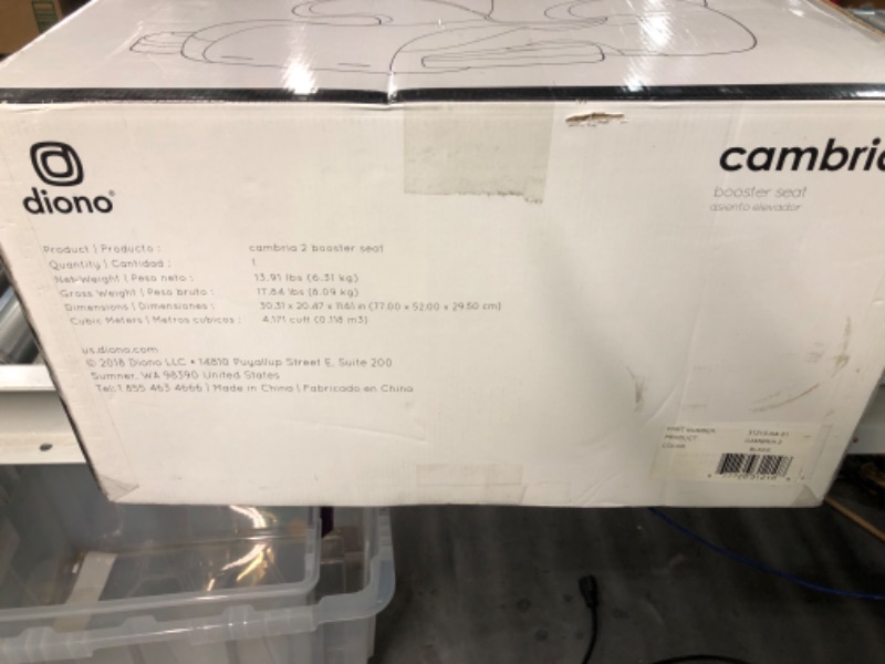 Photo 1 of Diono Cambria 2 XL, Dual Latch Connectors, 2-in-1 Belt Positioning Booster Seat, High-Back to Backless Booster with Space and Room to Grow, 8 Years 1 Booster Seat, Black 2020 Black
