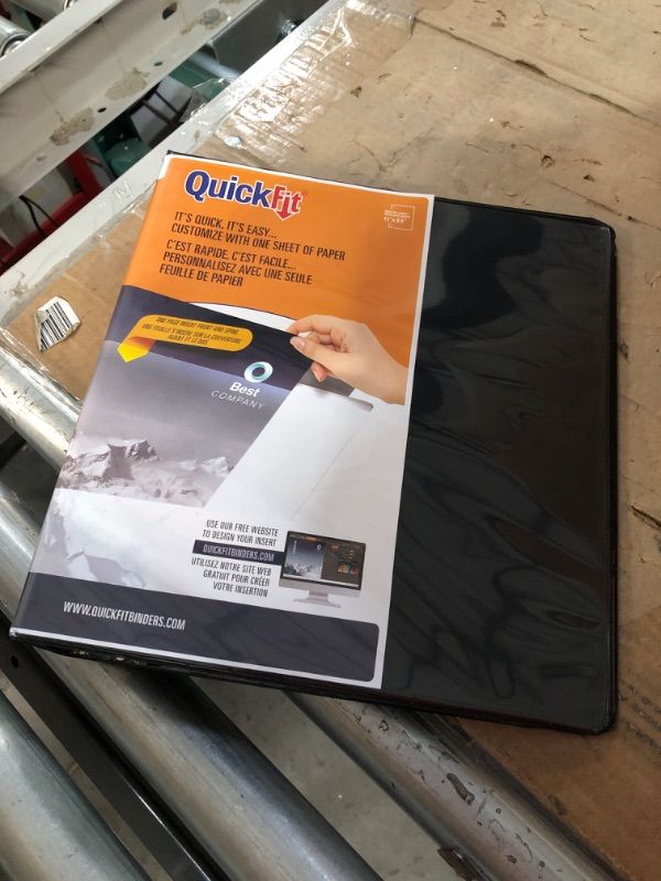 Photo 2 of QuickFit View Binder, 3-Ring Binder, Angle D Ring, 1.5 Inch, Black