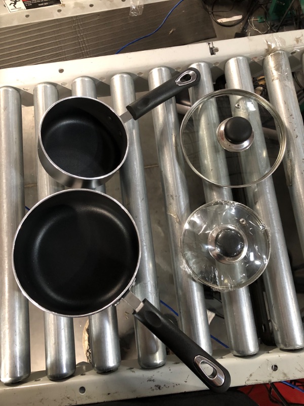 Photo 2 of [New] Utopia Kitchen Nonstick Saucepan Set - 1 Quart and 2 Quart Sauce Pan Set  (Grey-Black)