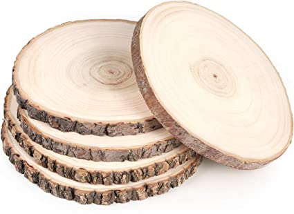 Photo 1 of [Brand New] Pllieay 5Pcs 7-10 Inch Round Wood Slices