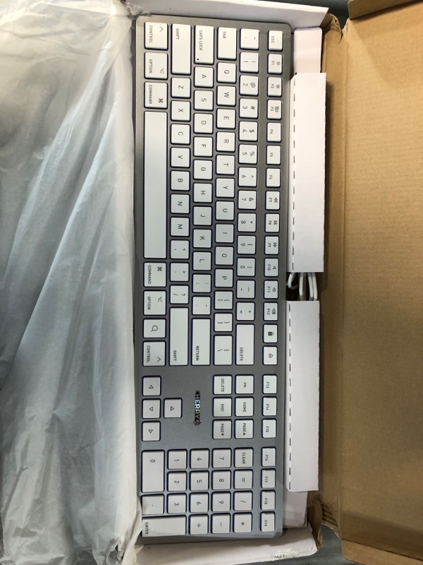 Photo 2 of  [Brand New] Cherry KC 6000 C Slim Keyboard Made with Mac Layout - White/Silver