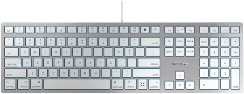 Photo 1 of  [Brand New] Cherry KC 6000 C Slim Keyboard Made with Mac Layout - White/Silver