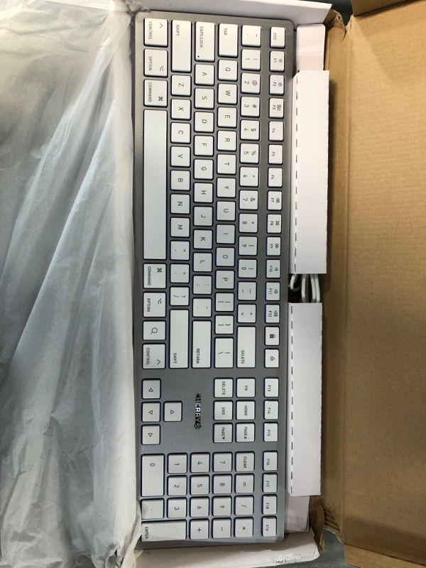 Photo 3 of  [Brand New] Cherry KC 6000 C Slim Keyboard Made with Mac Layout - White/Silver