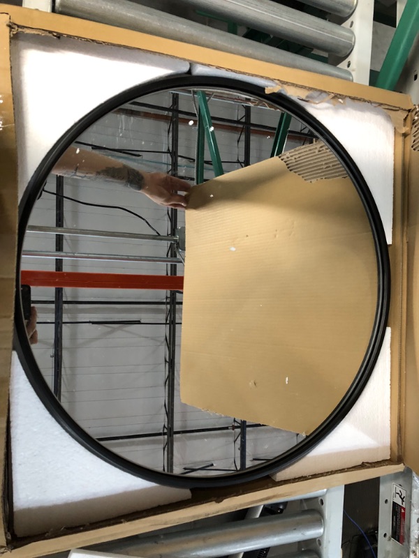 Photo 3 of [Brand New] 24 Inch Black Round Mirror for Wall