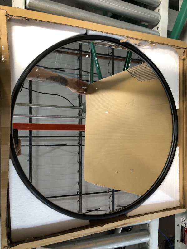 Photo 2 of [Brand New] 24 Inch Black Round Mirror for Wall