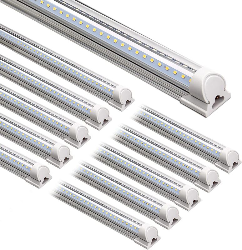 Photo 1 of [Like new] Barrina LED Shop Light, 8FT 72W 9000LM 5000K, Daylight White 6 pack