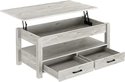 Photo 1 of [See Notes] Rolanstar Coffee Table, Lift Top Coffee Table with Drawers - Grey

