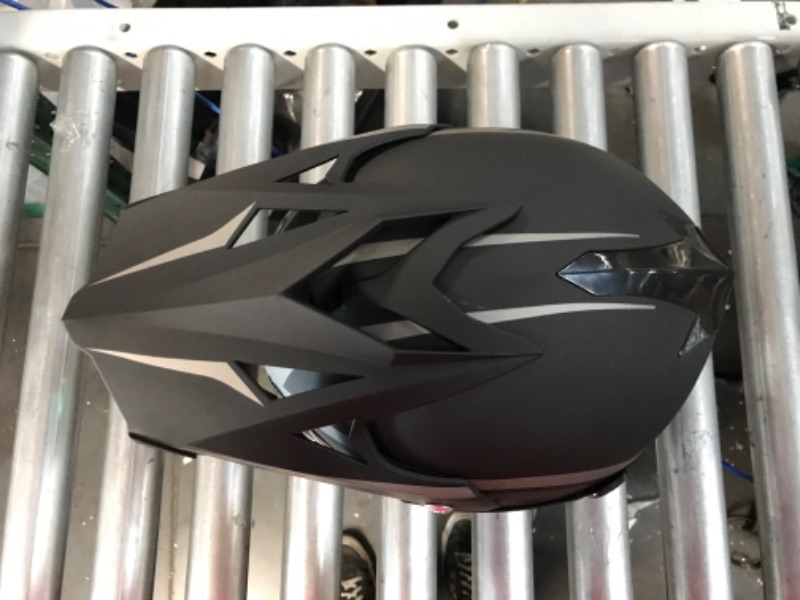 Photo 4 of [Like New] TTMiku Youth Kids Motocross Off Road Helmet, DOT Approved Large Gray