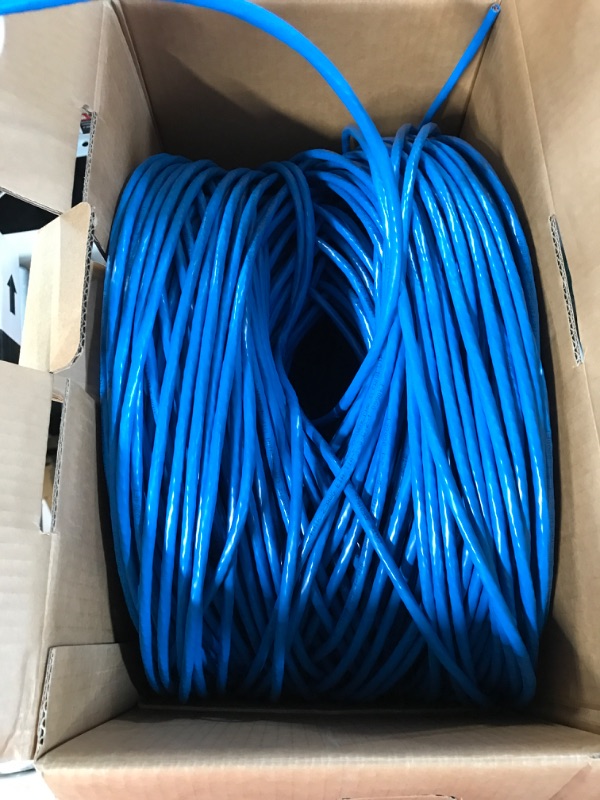 Photo 2 of 550MHZ CAT6 Plenum Cable 1000ft Blue, 23AWG 4Pair, (Blue)