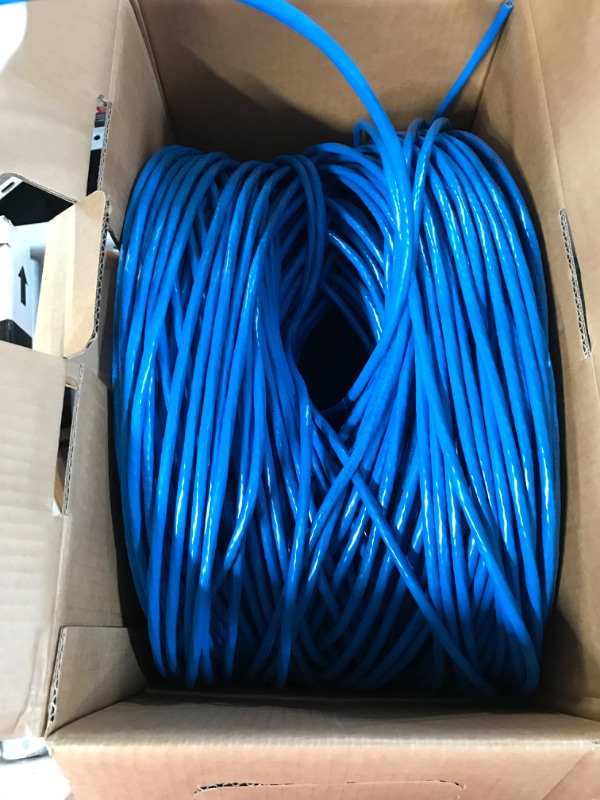 Photo 4 of 550MHZ CAT6 Plenum Cable 1000ft Blue, 23AWG 4Pair, (Blue)