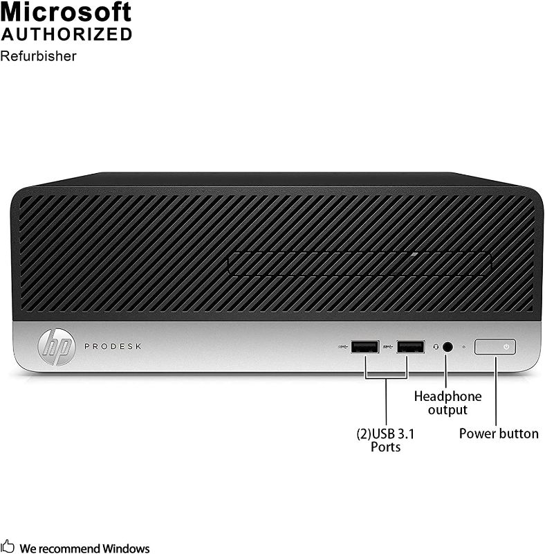 Photo 1 of [See Notes] HP ProDesk 400 G5 SFF High Performance Business Desktop Computer, Intel Six Core i5-8500
