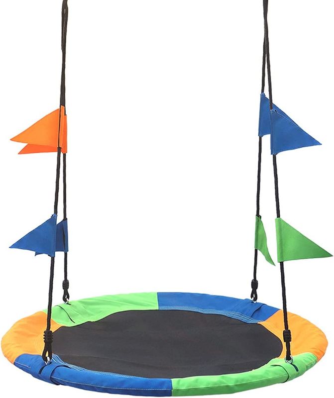 Photo 1 of 40 Inch Disc Tree Swing, 900D Heavy Duty Waterproof Oxford Cloth, Solid and Durable, Can Support 660 Lbs