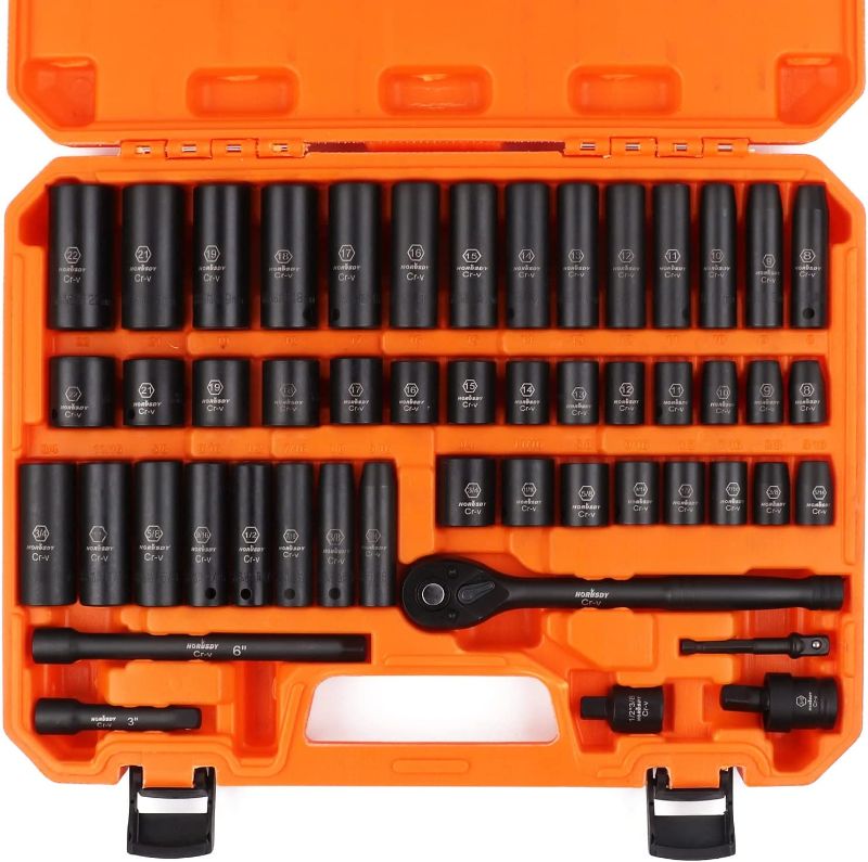 Photo 1 of [See Notes] Socket Set 45pcs - Black