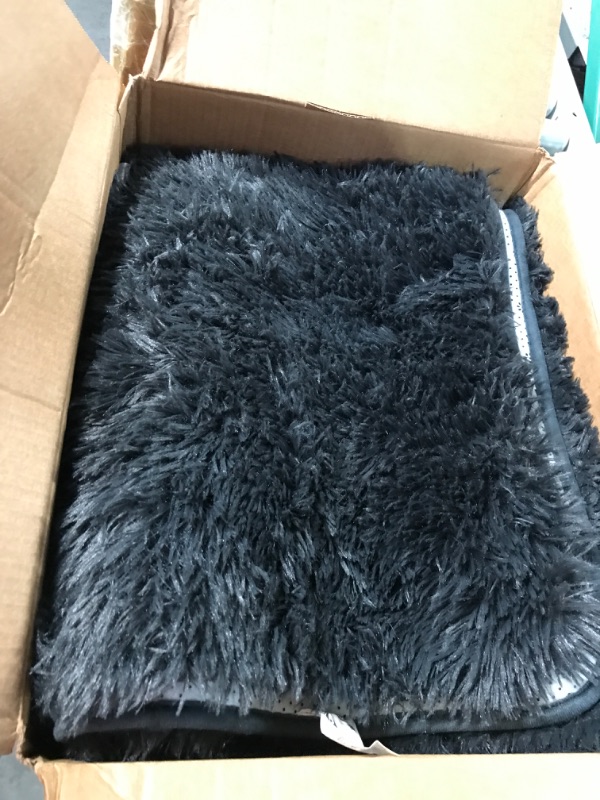 Photo 2 of Super Soft Shaggy Rugs Fluffy Carpets, 3x5 Feet dark grey