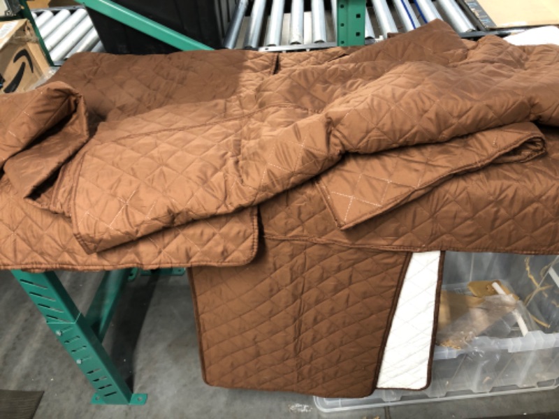 Photo 1 of [USED] U-NICE HOME Sofa & Recliner Cover Reversible Couch Cover for Pets 3pc - Brown