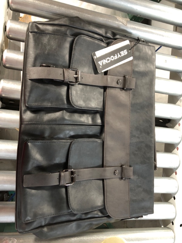 Photo 2 of [USED] Leather Messenger Bag for Men, 15.6 Inch Vintage Laptop Bag Briefcase Satchel Black-15.6inch