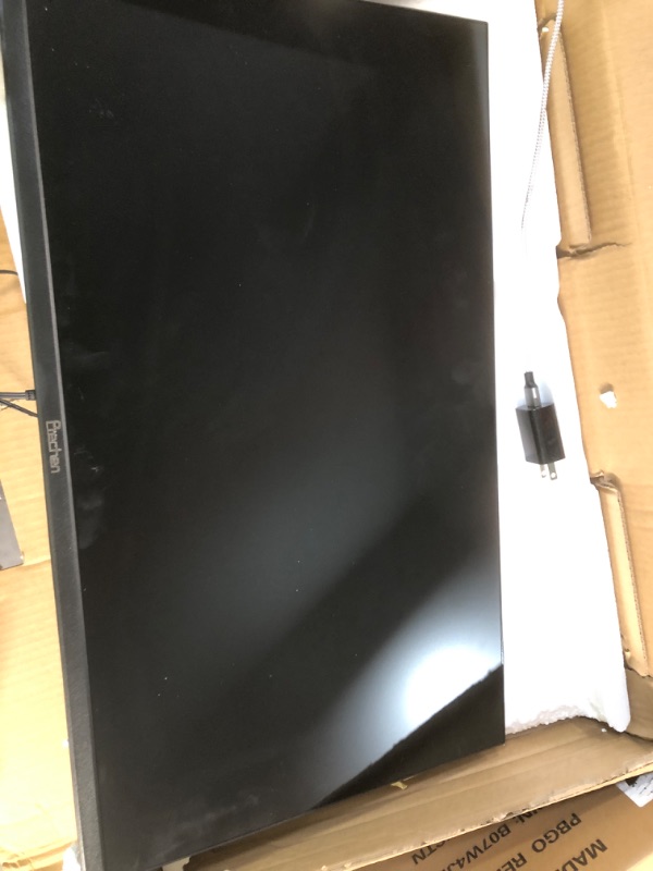 Photo 1 of Prechen 24 Inch Computer Monitor, 3-Sided Frameless Gaming Screen FHD 1920x1080 LED Desktop Monitor with HDMI & VGA Interface, 75Hz, 3000:1, VA, 4ms, VESA Mountable, PC Monitor for Office Work 24 inch black