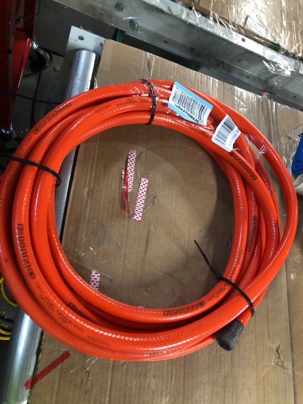 Photo 1 of Camco Rhino 25-Foot RV Clean-Out Gray/Black Water Hose | Features a Heavy-Duty PVC Construction, a Bright Orange Color, and is Great for Cleaning Camper Black Water, Grey Water or Tote Tanks (22990) Clean Out Hose