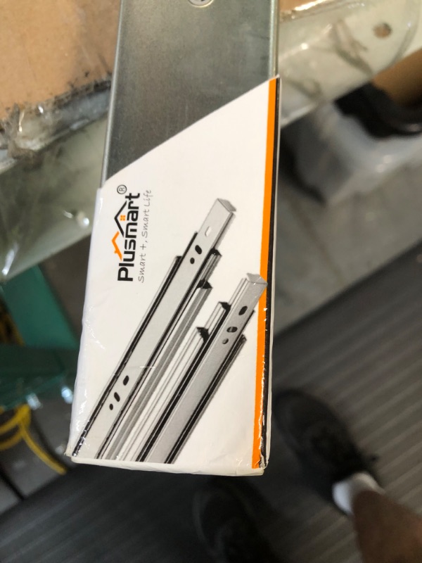 Photo 3 of 22 Inch Drawer Slides, Plusmart Soft Close Drawer Slide Glides Ball Bearing Full Extensin Cabinet Slides, 3 Folds, 150LB, 1 Pair 22'' Drawer Slides 1 Pair