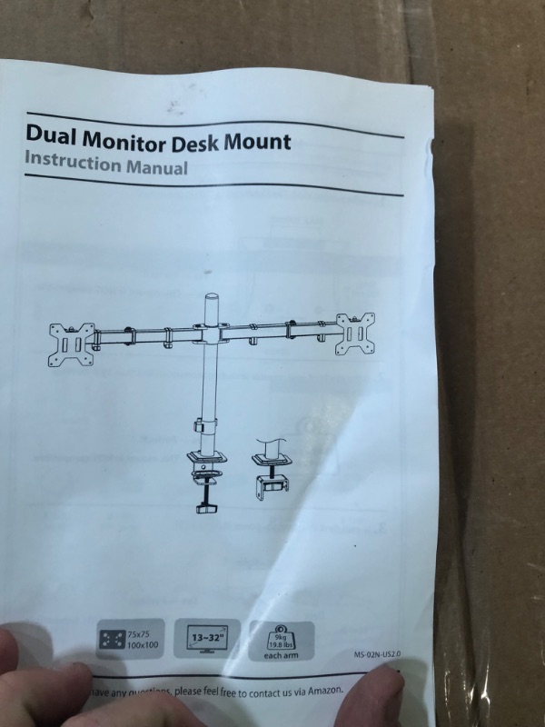 Photo 2 of MOUNT PRO Dual Monitor Mount Fits 13-32 Inch/19.8lbs LCD Screen, Computer Monitor Desk Mount, Articulating Monitor Arm, Height Adjustable Monitor Stand for 2 Monitors, VESA Mount 75x75/100x100mm