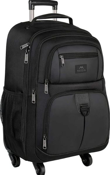 Photo 1 of [USED] MATEIN Rolling Backpack with 4 Wheels, 17 inch Travel Laptop Black
