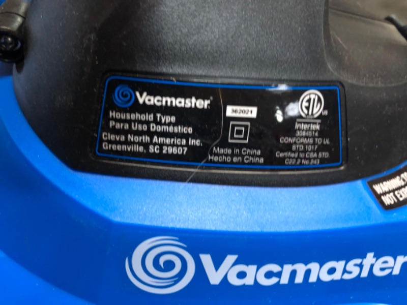 Photo 4 of [USED] Vacmaster VBV1210, 12-Gallon* 5 Peak HP** Wet/Dry Shop Vacuum 