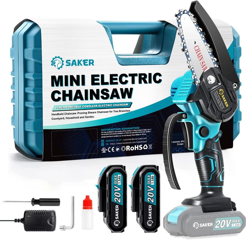 Photo 1 of Saker Mini Chainsaw,Portable Electric Best Chainsaw Cordless,