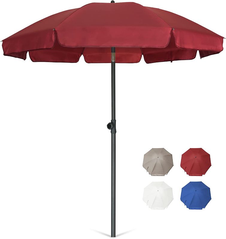 Photo 1 of AMMSUN Patio Umbrella 6.5 ft Market Table Umbrella Tilt Steel Pole 