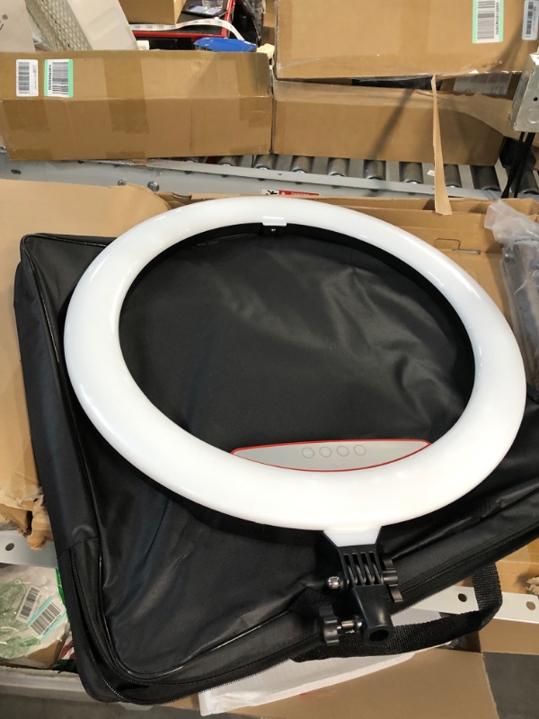 Photo 4 of 22" Ring Light Selfie Ring Light Kit with 75" Tripod, LED Ring Light, Carrying Bag for Phone