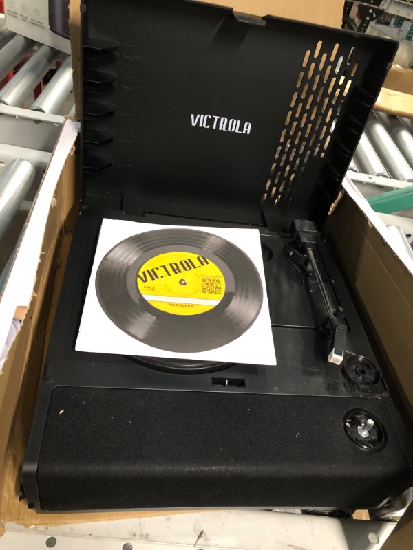 Photo 8 of Victrola Revolution GO 3-Speed Bluetooth Portable Record Player with Built-in Speakers | Black VSC-750SB-BLK