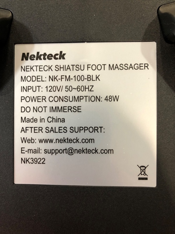 Photo 1 of *UNTESTED* Nekteck Foot Massager with Heat - Black