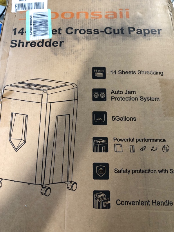 Photo 2 of Bonsaii 14-Sheet Office Paper Shredder