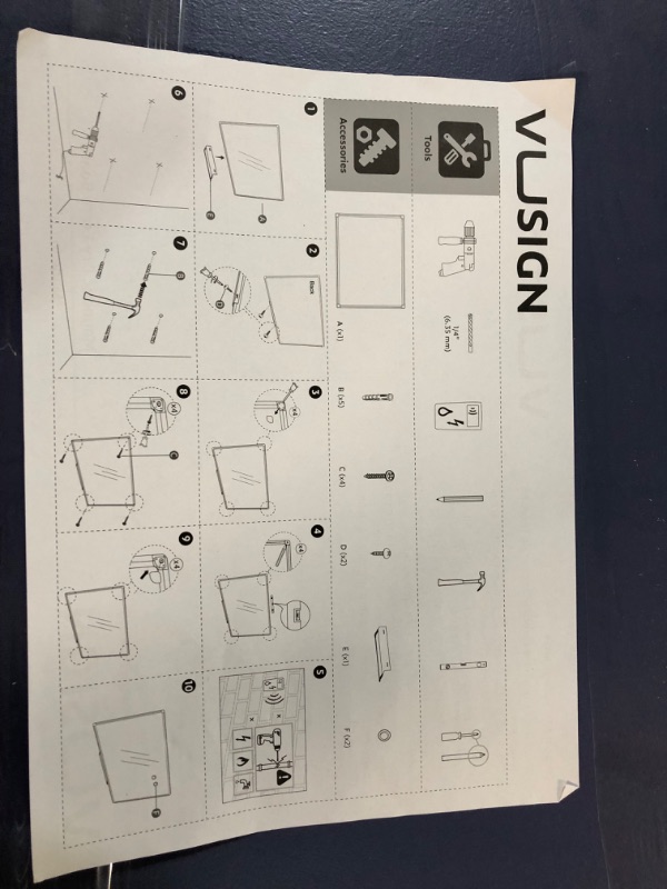 Photo 3 of VUSIGN Magnetic Dry Erase Board, 36 X 24 Inches, Wall Mounted White Board with Pen Tray, Silver Aluminium Frame