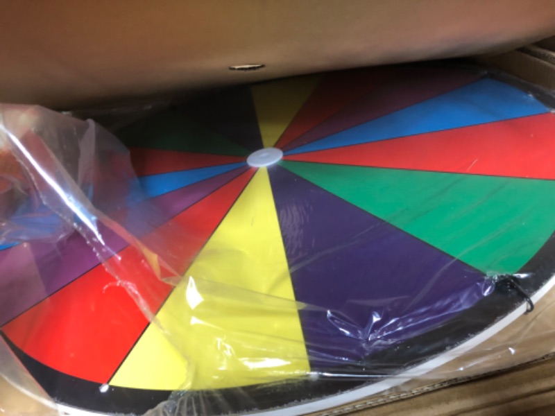 Photo 2 of Hokut 24 inch Spinning Prize Wheel, 14 Color Slots Tabletop Spinner