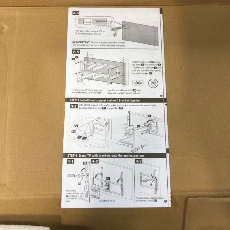 Photo 3 of *SEE NOTES* MOUNTUP TV Wall Mount Full Motion for Most 47"-90" Flat/Curved TVs, Swivel Tilt TV Mount for 65 70 75 80 82 85 inch TVs, TV Bracket for Max 24 inches Studs, Up to 154lbs, Max VESA 800x400 MU0015