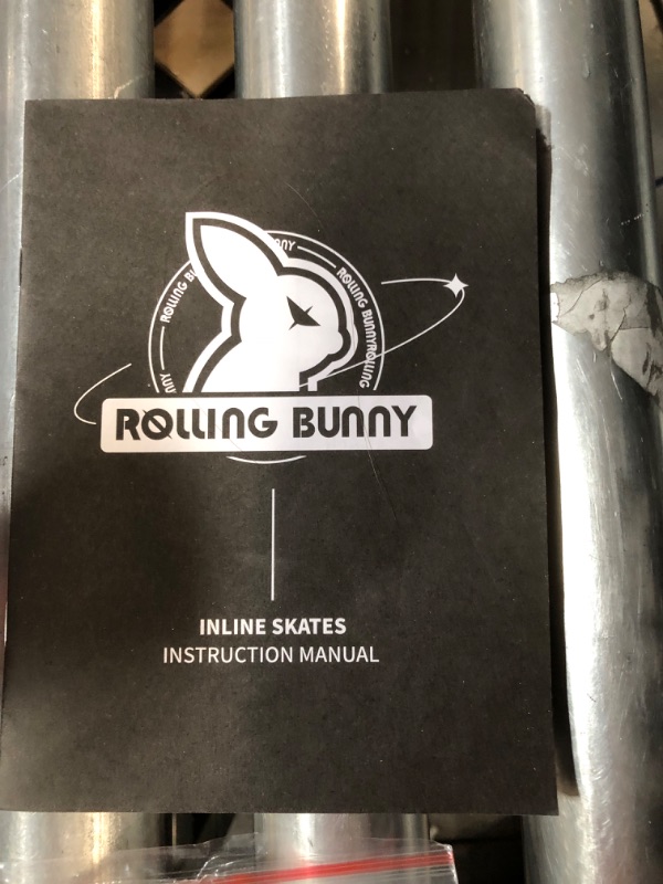 Photo 1 of *USED* RollingBunny Inline Skates  - with Durable Outer Shell and Ankle Support, ABEC-7 Bearings, Solid and Comfortable Black / White US 7?W7-W7.5)