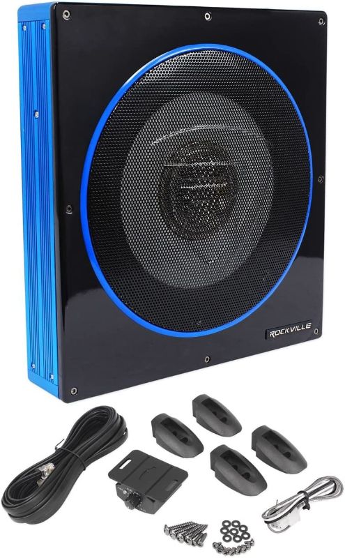 Photo 1 of *Unable to Test* Rockville RW10CA 10" 800 Watt Slim Low Profile Active Powered Car Subwoofer 