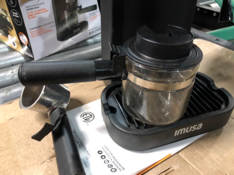 Photo 3 of *Used/Dirty* IMUSA 4 Cup Electric Espresso/Cappuccino Maker 800 Watts - Black