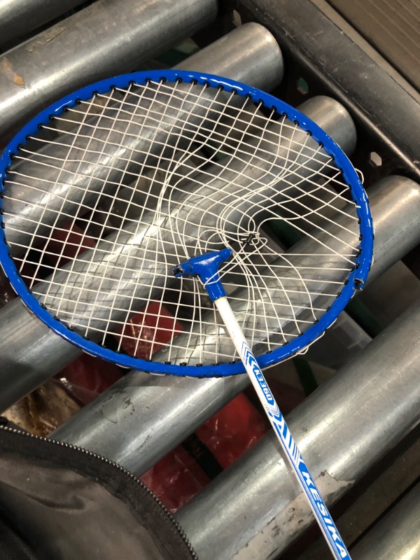 Photo 2 of *1 Racket Damaged* KESIKA Badminton Rackets 4 Pack Set with 6 Shuttlecocks 4 Overgrip Badminton Net Carrying Bag