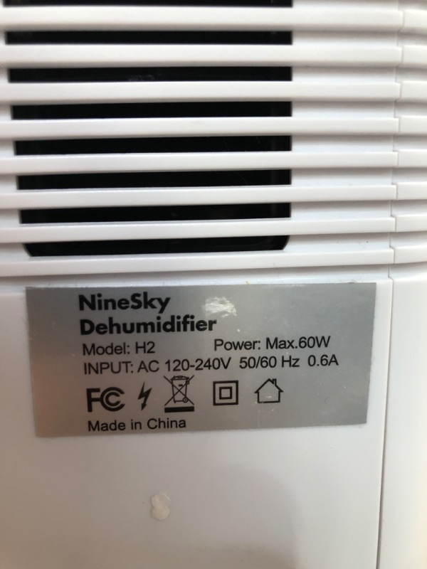 Photo 1 of *Minor Scratches* NineSky Dehumidifier, 88 OZ Water Tank, with Auto Shut Off, 5 Colors LED Light