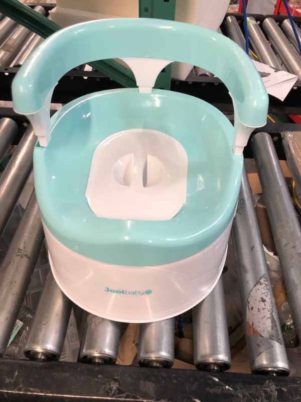 Photo 3 of Child Potty Training Chair, With Handles & Splash Guard, Jool Baby (Aqua)