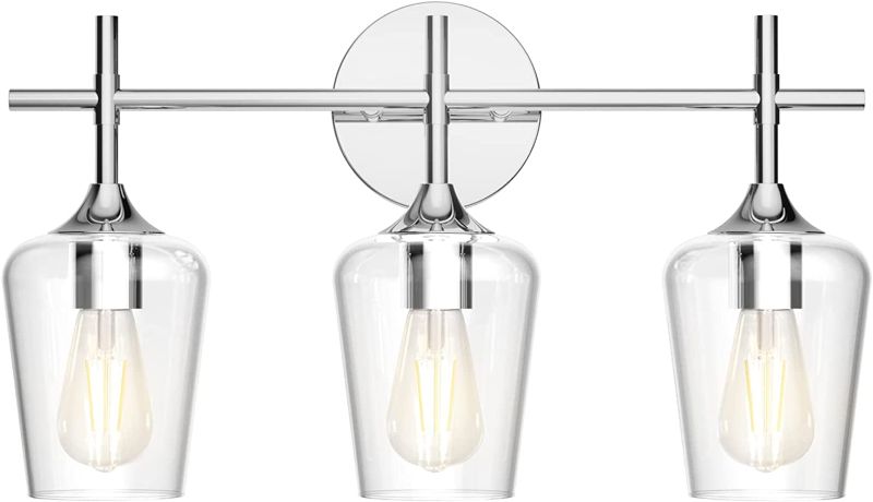 Photo 1 of [Notes] Ralbay Vintage 3 Light Vanity Light Fixture Industrial Chrome